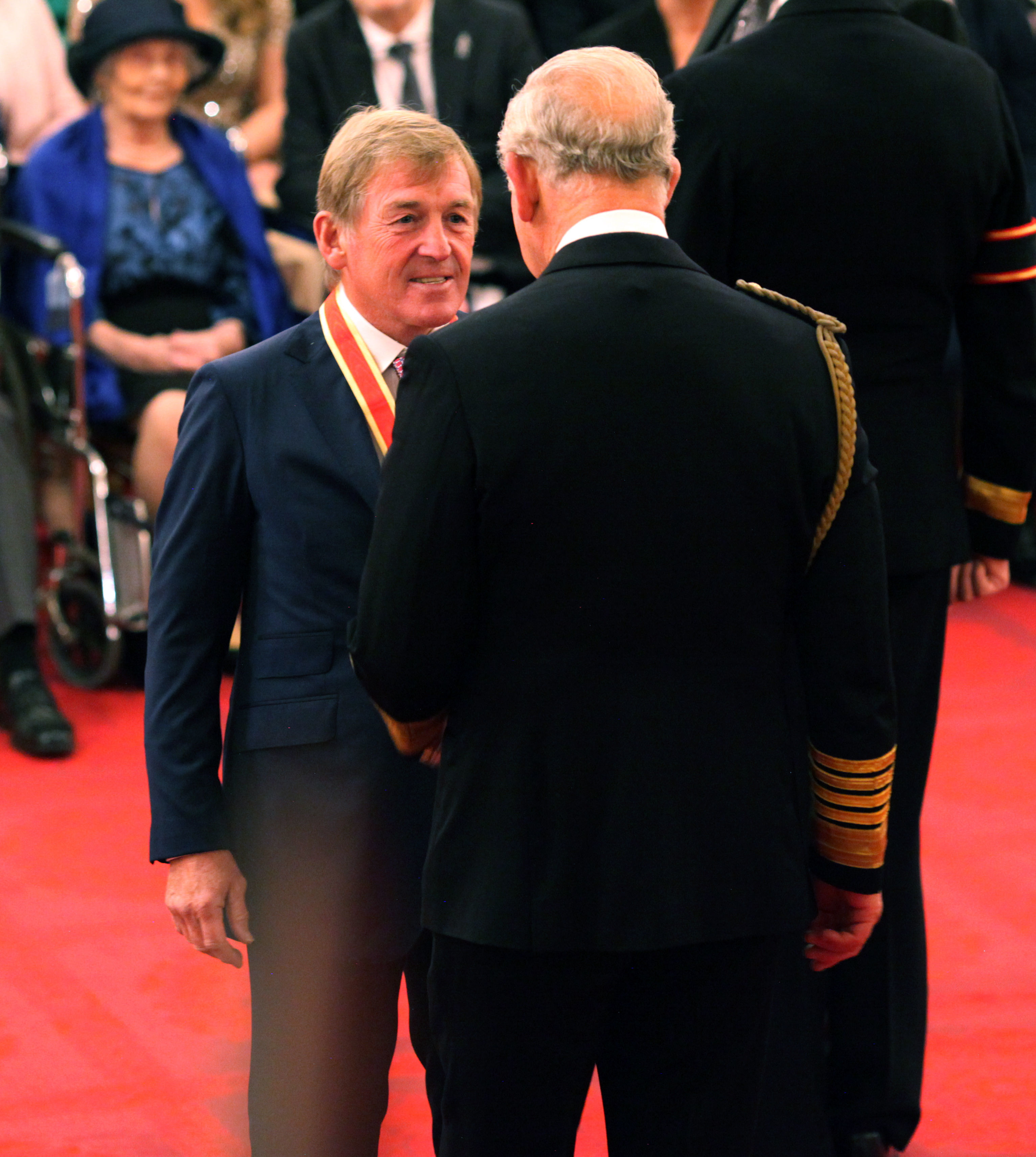 Liverpool legend Sir Kenny Dalglish is knighted by the Prince of Wales at Buckingham Palace. PRESS ASSOCIATION Photo. Picture date: Friday November 16, 2018. See PA story ROYAL Investiture. Photo credit should read: Yui Mok/PA Wire