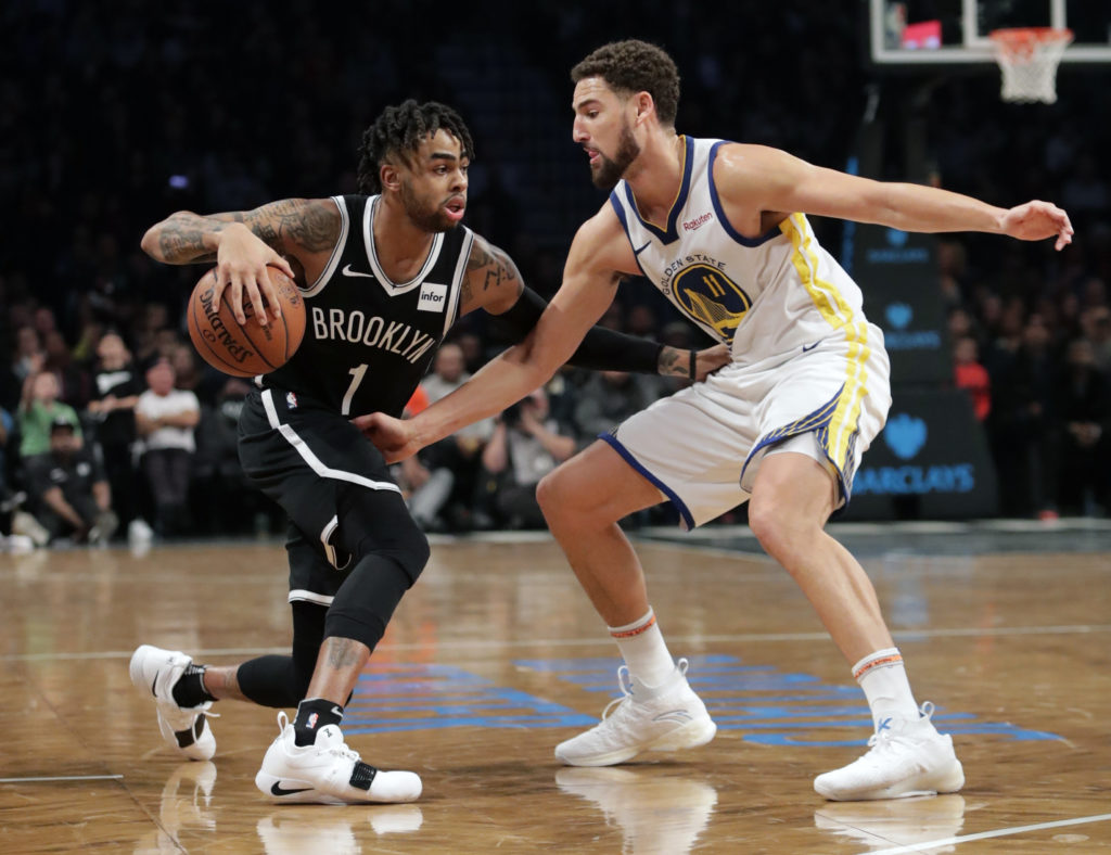 NBA Trade Warriors to trade D'Angelo Russel to get Kevin Love?