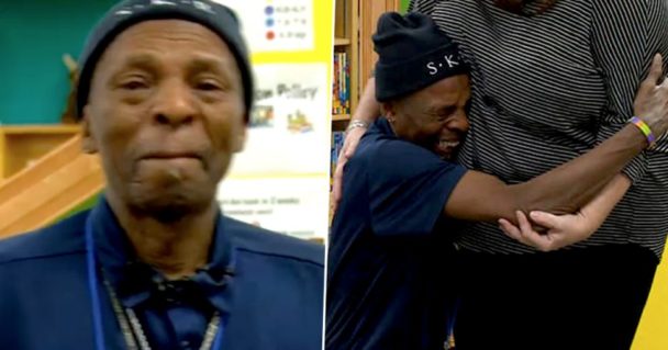 Janitor Drops To His Knees When His Coworkers Raise 7 000 For A New Car For Him