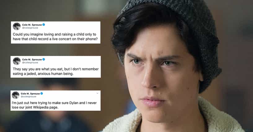 30 Posts That Prove Cole Sprouse Is One Of The Funniest Guys On Social ...