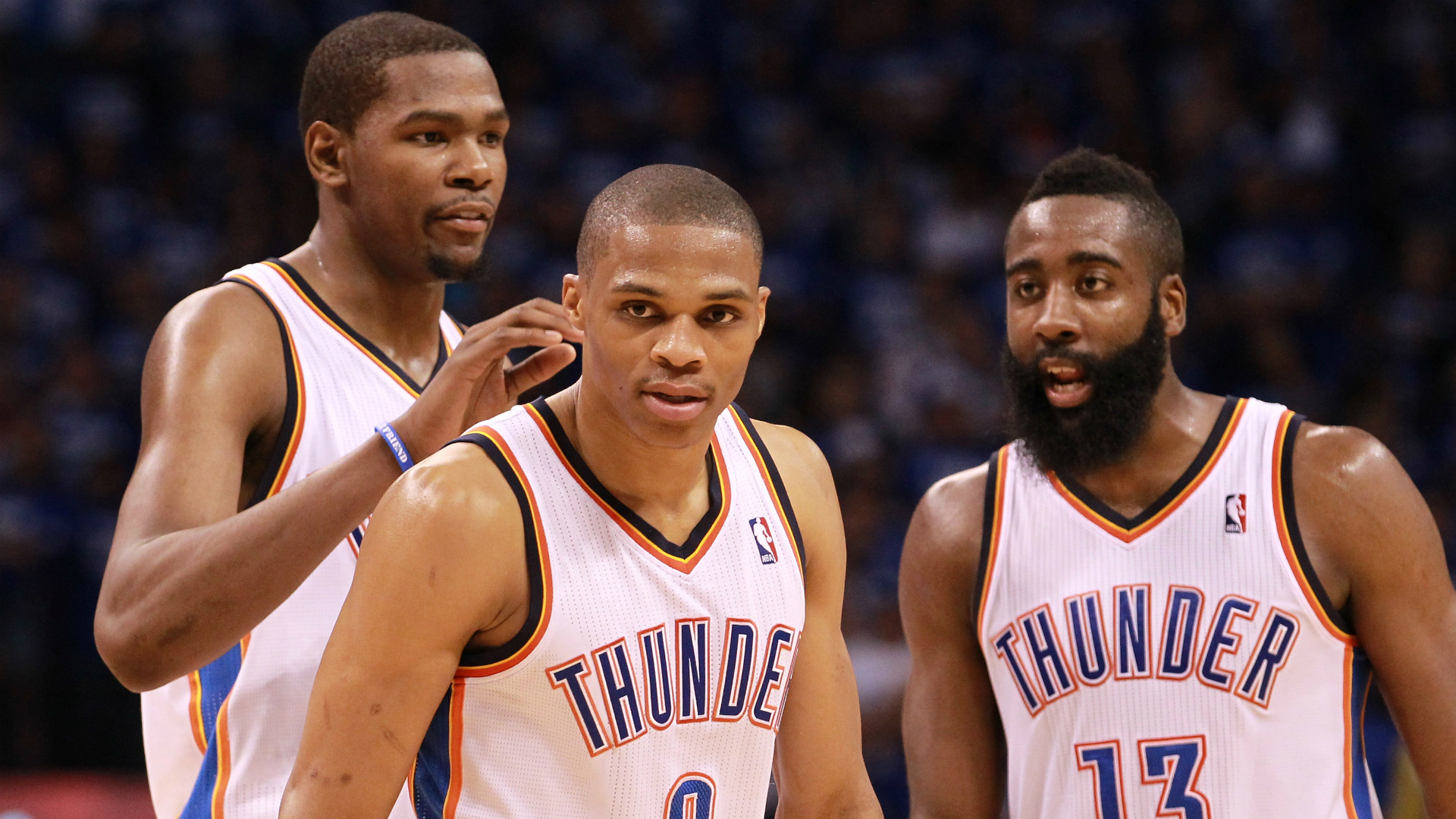 Kevin Durant, Russell Wrestbrook and James Harden