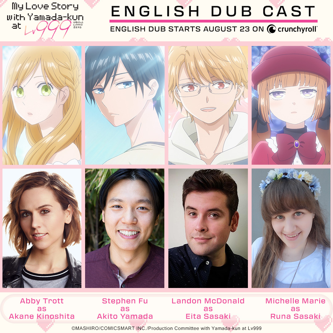 My Love Story with Yamada-kun at Lv999 Episode 1 English Dub voice cast