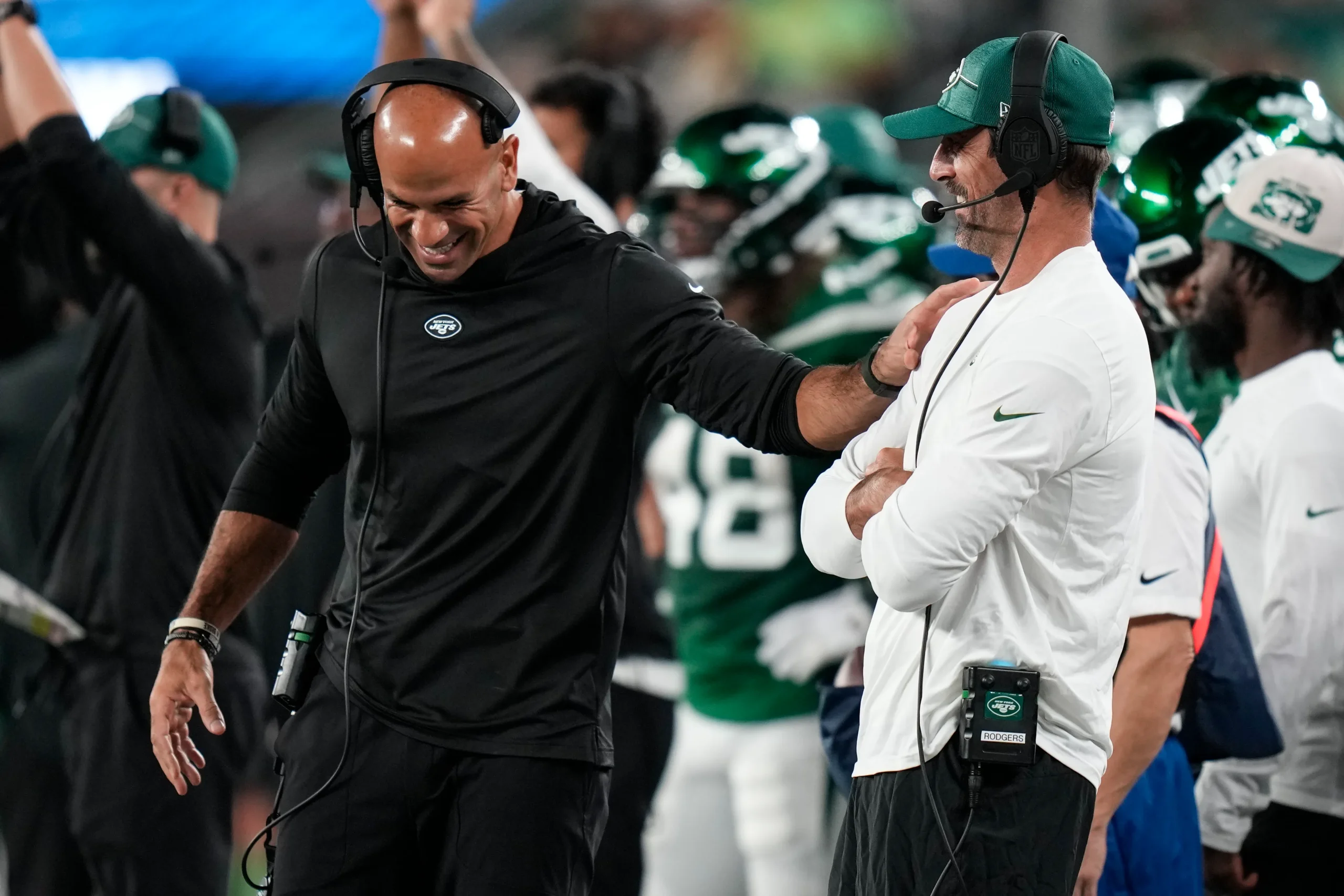 Aaron Rodgers Praises Robert Saleh's Increased Involvement with the Jets' Offense