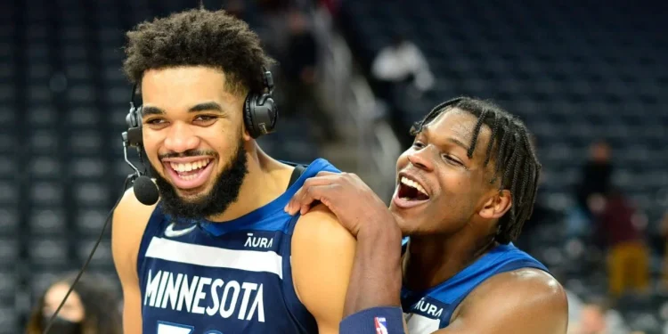 Minnesota Timberwolves' Dynamic Duo, The Unstoppable Charm of Anthony Edwards and Karl-Anthony Towns