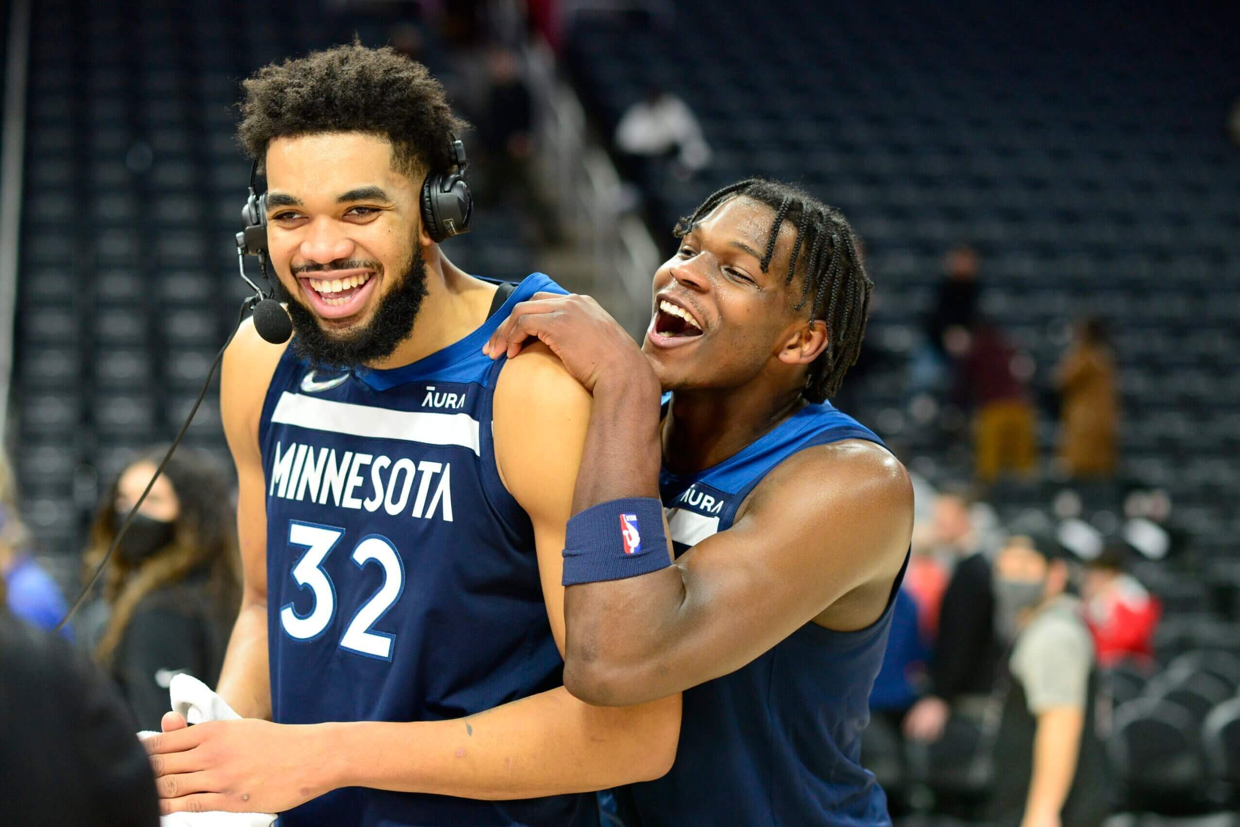 Minnesota Timberwolves' Dynamic Duo, The Unstoppable Charm of Anthony Edwards and Karl-Anthony Towns