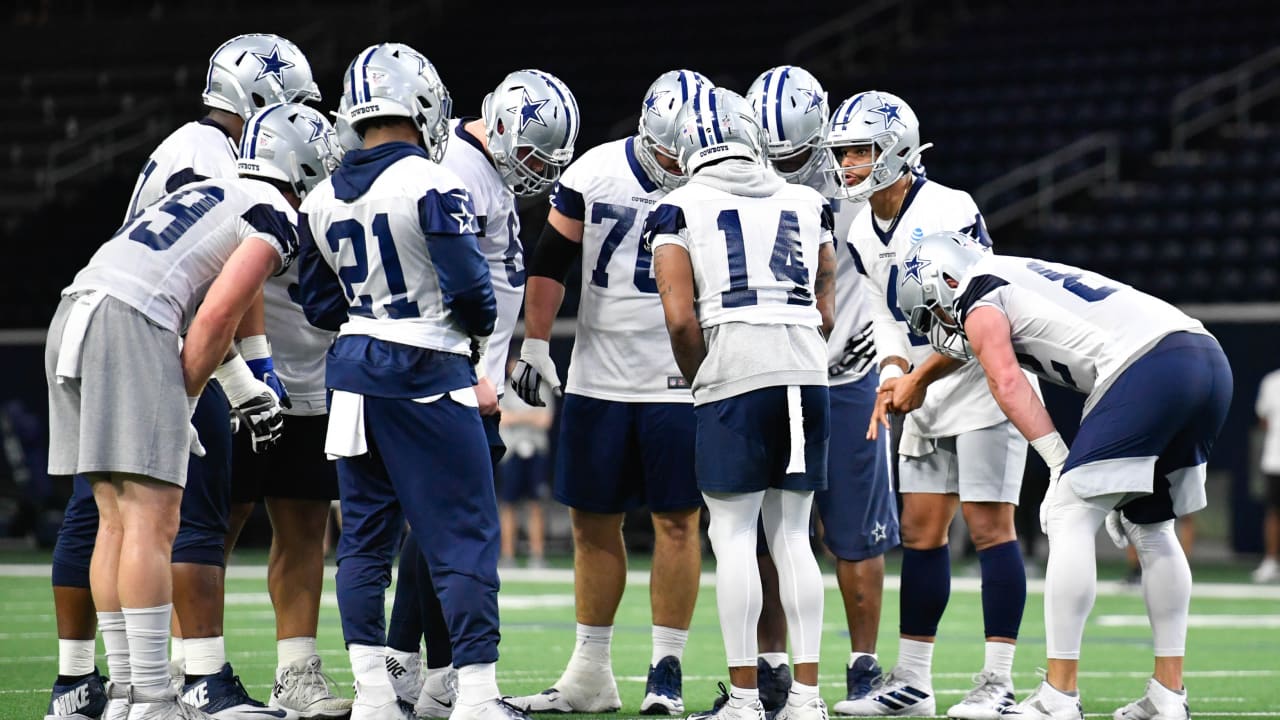 Team huddle of the Dallas Cowboys