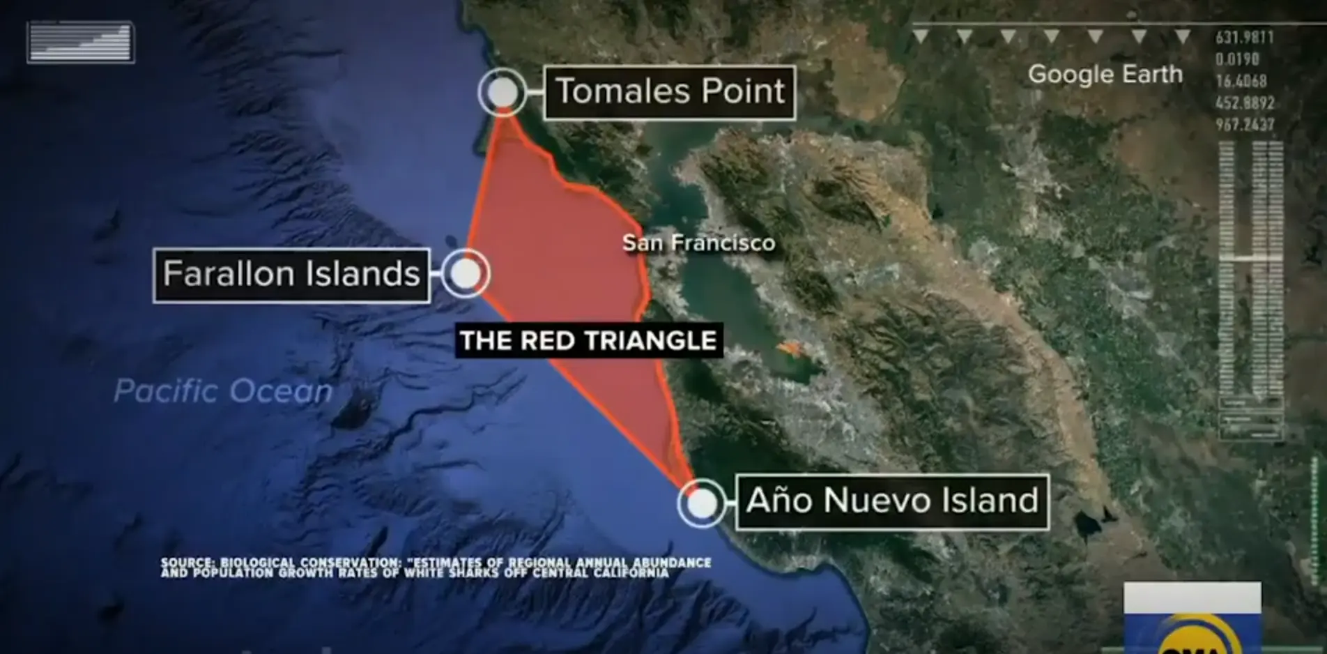 Red Triangle California map